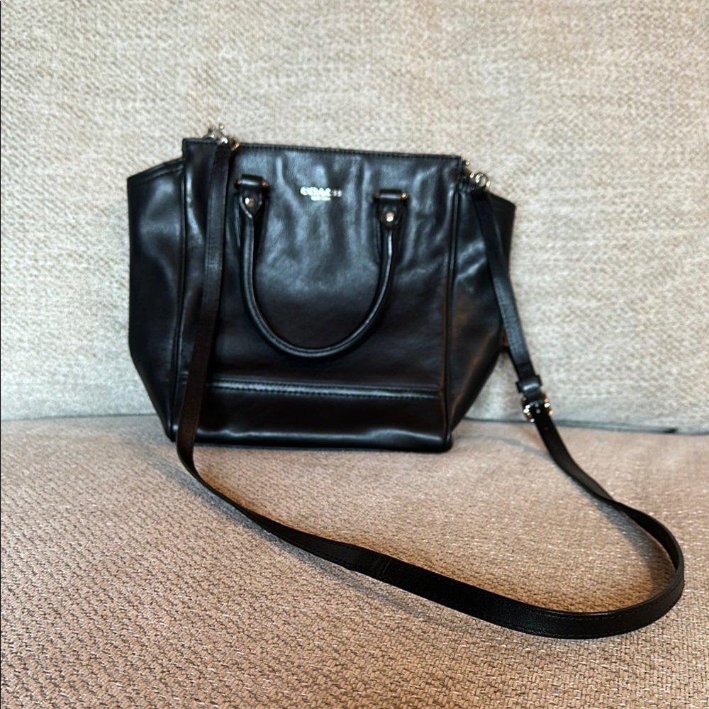 Coach Black Shoulder Bag with Adjustable Strap